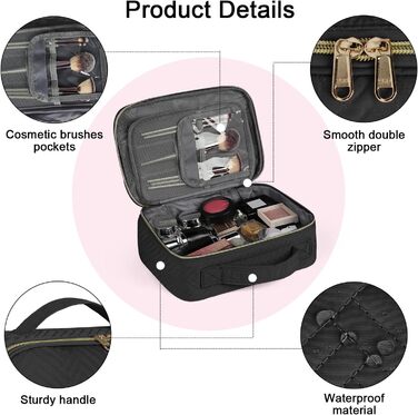 Косметичка-органайзер для косметики та аксесуарів IGOLUMON, 2 шт., чорна, для подорожей