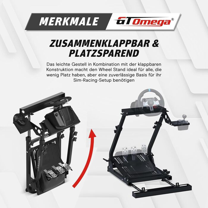Тримач для ігрового керма GT OMEGA для Logitech G29 G923 G920, Thrustmaster T500 RS, Fanatec Clubsport та КПП TH8A — Регульована стійка для PS4, Xbox, PC