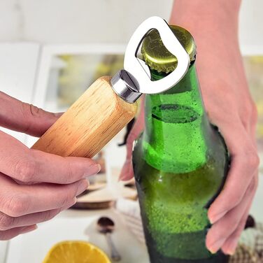 SVUPUE 30-Piece Wooden Bottle Openers, Beer Openers, Bottle Openers with Wooden Handle, Gift for Men and Beer Lovers
