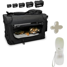 Транспортна переноска для собак та котів DEFACTO, XXL, 91x63x63 см, чорна