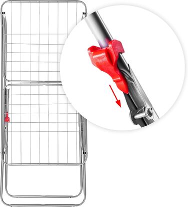 КADAX Сушарка для білизни з 18 метрами сушильної поверхні, срібна, для квартири, балкону та саду, розкладна, з антиковзними ніжками, економна, сушарка Made in EU