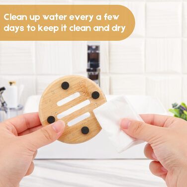 Набір мильниць з бамбука (4 шт.) для душу та ванни. Круглі дерев'яні підставки для мила, шампуню та кондиціонера. Самостійно висувні, підходять для кухні та ванної кімнати.