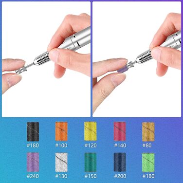 Набір свердл для нігтів Depvko 13 шт. (вольфрам карбід, кераміка, діамант) для манікюру та педикюру