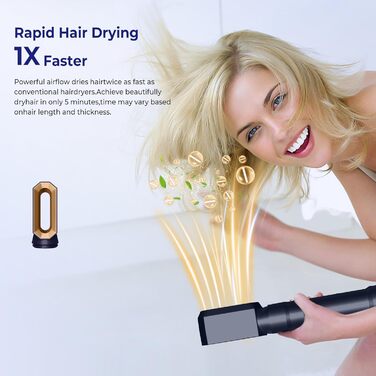 Набір для укладки волосся 5 в 1: фен, плойка, щітка, термощітка, стайлер (блакитний)