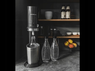 Сифон для газування води SodaStream Crystal 3.0, сріблястий, з балоном CO2