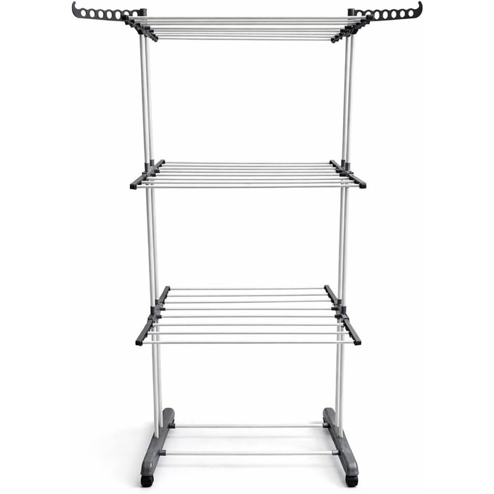 Стійка для білизни з 3 рівнів, складна, для дому та вулиці, легка, економна, кутова, зберігання одягу
