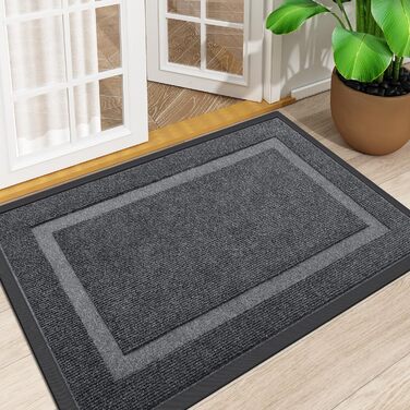 Килимок Homaxy для дому та вулиці, антиковзаючий, миючий, 40x60 см та 80x120 см, сірий