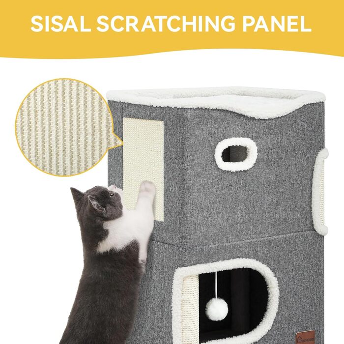 Кігтеточка-будиночок для котів, велика, з інтегрованою кігтедрапальною поверхнею для дому