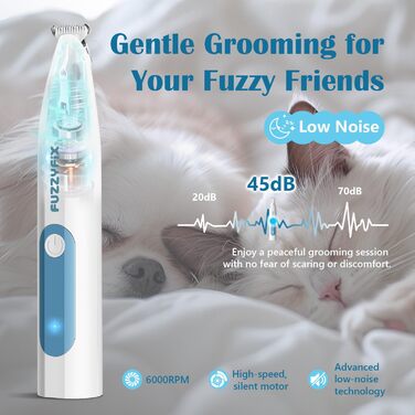 Професійна машинка для стрижки собак, 2 швидкості, ергономічний дизайн, для собак та котів, стрижка довгого, густого та кучерявого хутра, фіолетовий колір