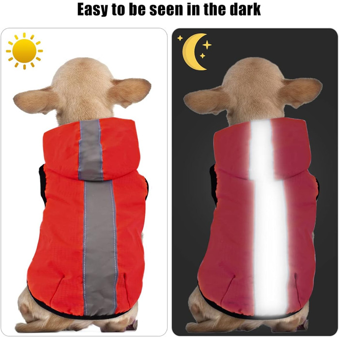 Idepet Waterproof 2-in-1 Rain Jacket for Dogs, Lightweight Overall for Dogs with Hood, Breathable Rain Poncho with Hood and Reflective Strip for Small, Medium, Large Dogs (2XL, Red) 2XL Red