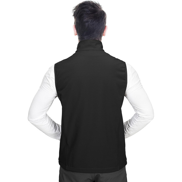 Чоловіча безрукавна куртка-софтшелл 33,000ft, чорна. Водонепроникна, з флісовою підкладкою.