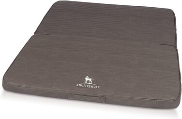 Ортопедичний килимок для собак Knuffelwuff Roanoke: 140 x 120 см, знімний, миючий, для великих, середніх та малих собак (Колір: Браунгрей)