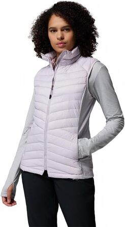Жіночий жилет Columbia Powder Pass 3 Hybrid з пуховим наповнювачем, Bodywarmer (XL, Перламуровий лавандовий)