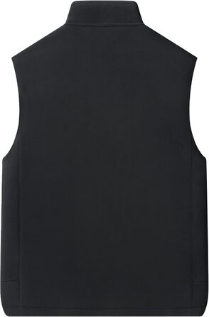 Чоловіча флісова жилетка AIEOE для осені та зими, тепла, з 4 кишенями, стійким коміром, без рукавів, чорна, XL