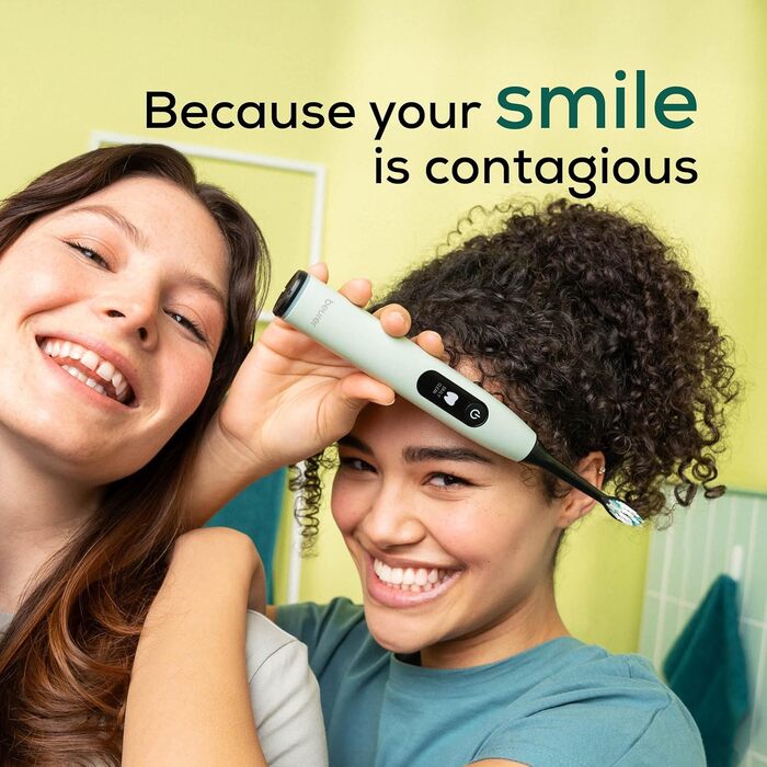 Звукова електрична зубна щітка Beurer SC 50 з 5 режимами чищення, датчиком тиску, дисплеєм таймера та 2 насадками (м'ята)