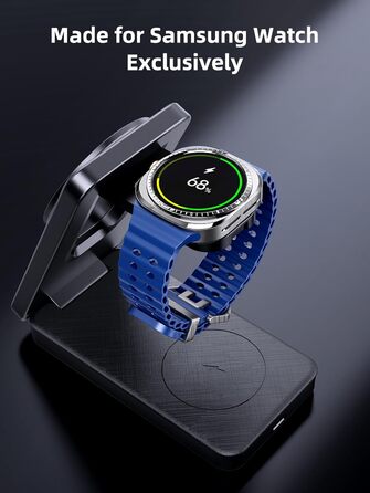 Бездротова зарядка 3-в-1 MagSafe для Samsung Galaxy S25 Ultra та інших моделей, з підтримкою годинників та навушників