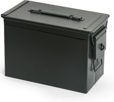 Ammunition Box, US Ammo Box, Cartridge Box, Lithium Battery Storage Box, Ammunition (Lockable - 28cm) (Security Ring - 30cm)