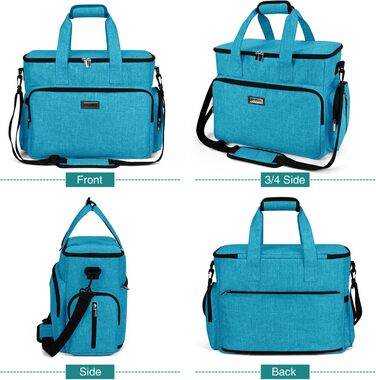 Сумка для собак Baglher, переноска для тварин, подорожі з домашніми тваринами, 2 контейнери для корму та 2 силіконові миски, блакитний колір (L, небесно-блакитний)