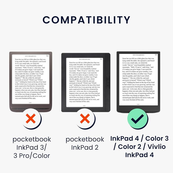 Чохол-книжка kwmobile для Pocketbook InkPad 4 / Color 3 / Color 2 / Vivlio InkPad 4 / InkPad Color 3 - Чохол для eReader, Magnolien Taupe Weiß Blaugrau (Галактика, Дерево, Поле, Синій, Сірий, Чорний)