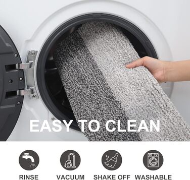 Килимок для дому Homaxy, неслизький, машинного прання, міцний, поглинаючий, для собак, вхідних дверей (43 x 76 см, 60x90 см, сірий)