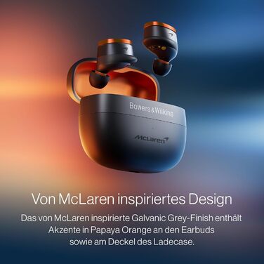Навушники Bowers & Wilkins Px8 McLaren - бездротові, з активним шумозаглушенням, Bluetooth 5.0, 30 годин роботи, мікрофон