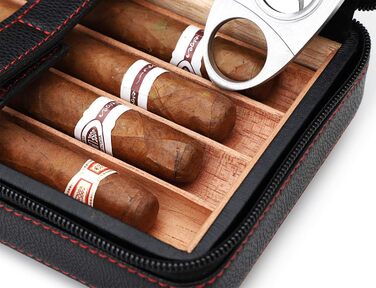 Чохол для сигар Time C Club з натуральної шкіри, портативний, з різаком та зволожувачем, подарунок для друзів нареченого, на день народження, на День батька, на річницю