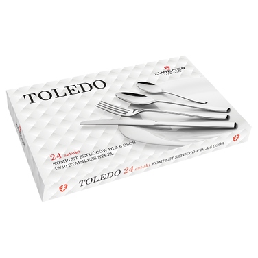 Набір столових приборів Zwieger Toledo, 24 предмети, нержавіюча сталь, високий глянець