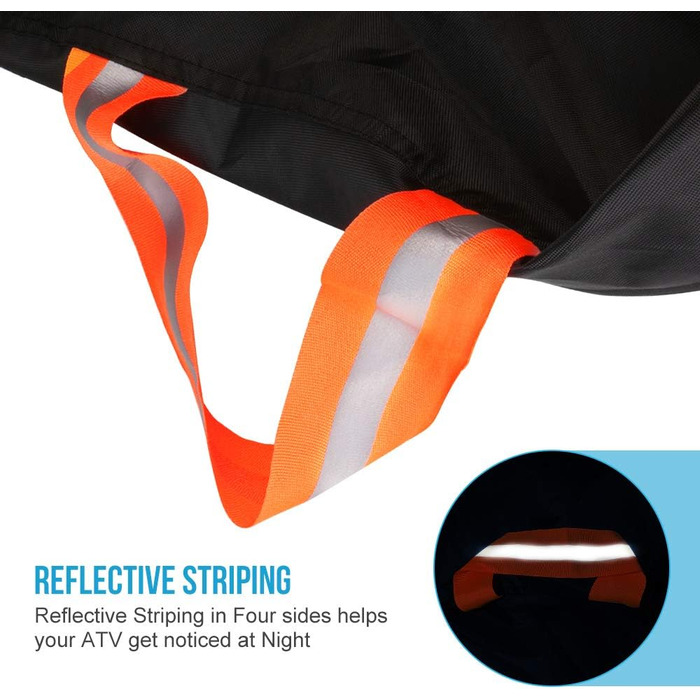 Waterproof ATV Cover - Durable 210D Oxford Cover for ATV, Quad, Motorcycle, Scooter - Outdoor Storage, Dust, Rain, UV Protection (210x120x115cm)