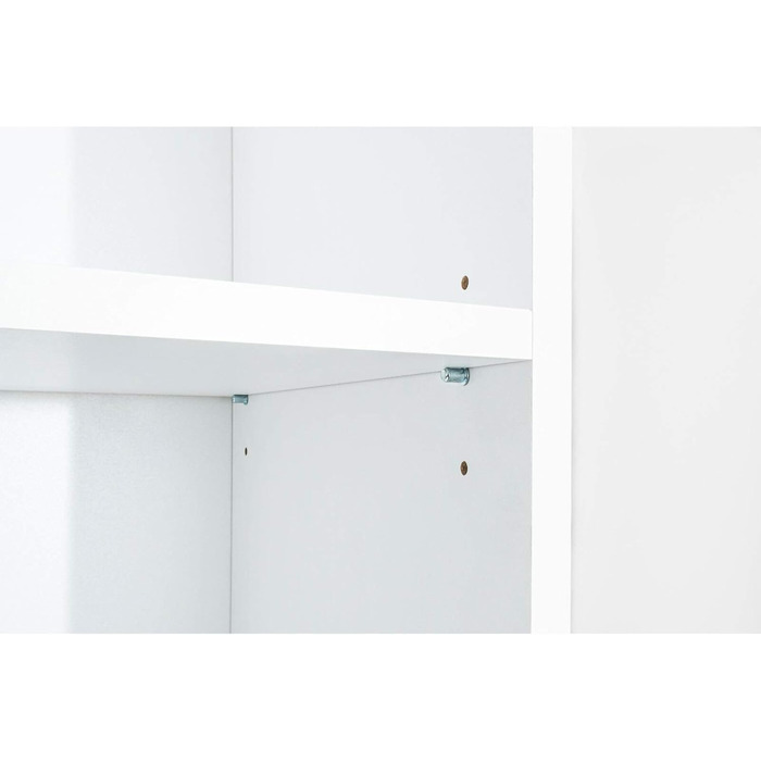 Möbelando Trio 6 - White 6-Tier Corner Shelf