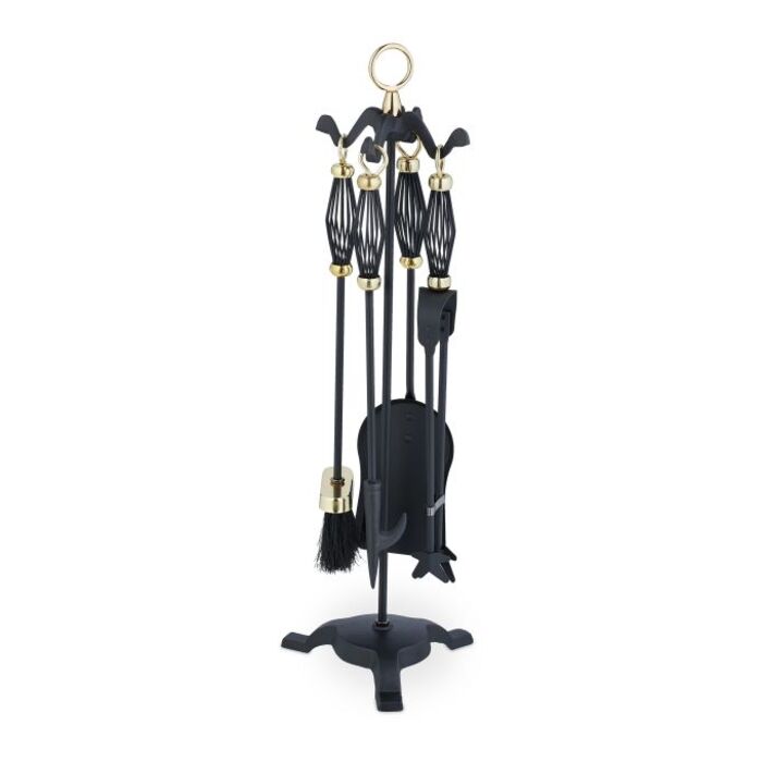 Relaxdays 5-Piece Fireplace Set