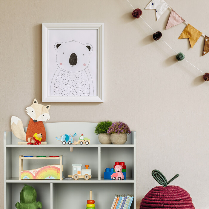 Relaxdays Kids' Shelf in Grey