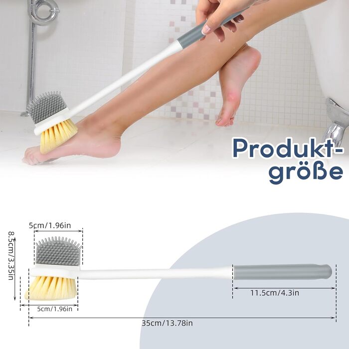 Щітка для ніг з довгою ручкою для душу, щітка для миття ніг, аксесуар для догляду за ногами для літніх людей