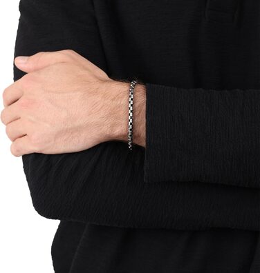 Браслет на руку s.Oliver для чоловіків, нержавіюча сталь, подарункова коробка (сірий)