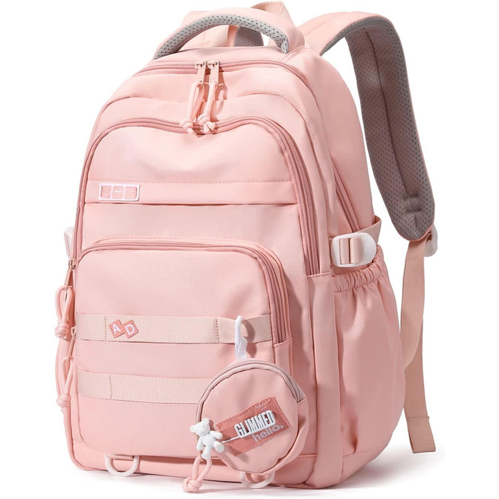 Дитячий рюкзак для школи дівчинки-підлітка, водонепроникний, велика місткість, рожевий