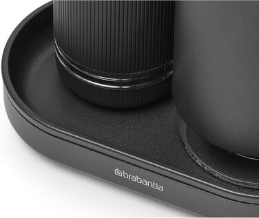 Brabantia Набір дозаторів для мила та миючих засобів 2х200 мл, металевий, сірий Infinite Grey з піддоном
