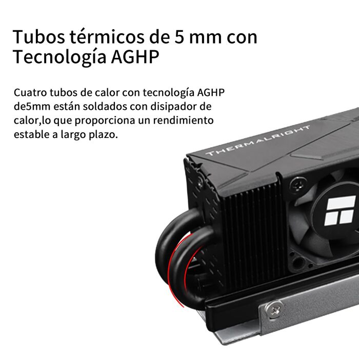 Охолоджувач SSD Thermalright HR10 2280 PRO BLACK: Радіатор з 2 тепловими трубами, для настільних ПК