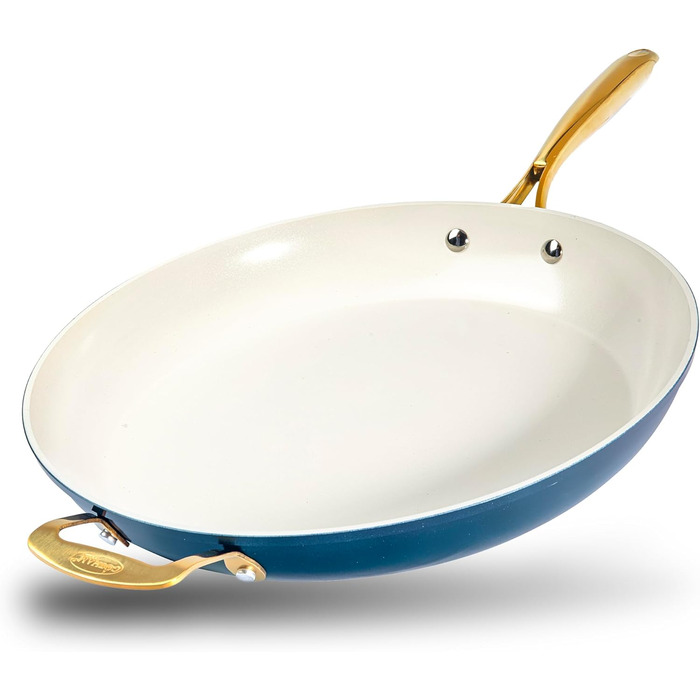 Набір посуду Gotham Steel 12 шт. з керамічним антипригарним покриттям. Набір каструль та сковорідок для кухні. Безпечний, якісний посуд преміум-класу. Сковорода 35 см в комплекті.