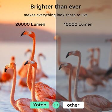 YOTON Beamer 4K: проєктор для домашнього кіно з підтримкою Netflix/Dolby Audio, 20000 люмен, Full HD 1080P, WiFi, Bluetooth 5.2, сумісний з PS5, з сумкою