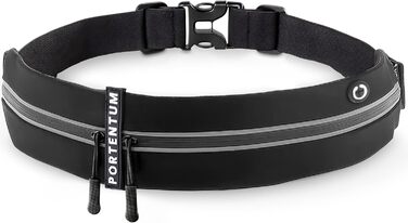 Портентум Поясна Сумка Laufgürtel, Чорна, Унісекс, для всіх розмірів до 150 см