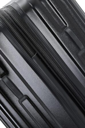 Чорний великий валіза на 4 колесах з TSA-замком, телескопічним ручками та жорстким корпусом, 76 см