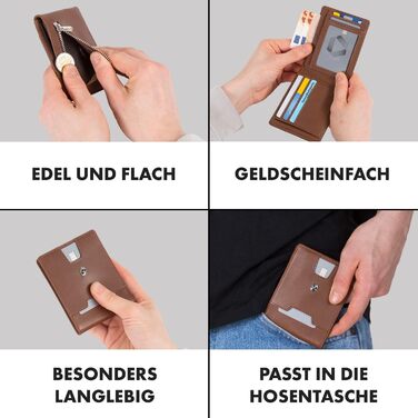 Чоловічий тонкий гаманець ZNAP® з RFID захистом | Slim Wallet для кредитних карток (8 карт)