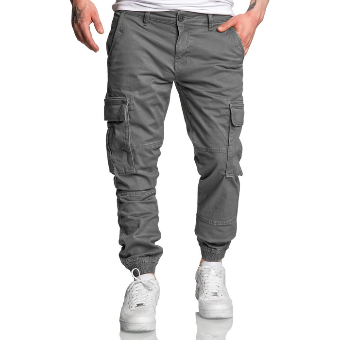 Чоловічі штани карго чинос джинси Herren R7020 темно-сірі, розмір 34W
