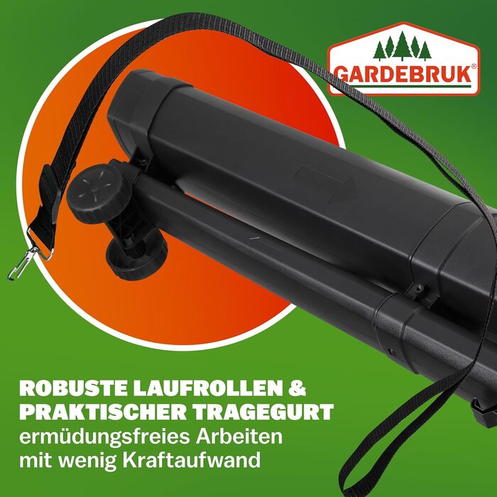 GARDEBRUK® Electric Leaf Blower 3-in-1 3000W Shoulder Strap 270km/h Wheels 45L Collection Bag Leaf Blower Shredder Garden Vacuum Green