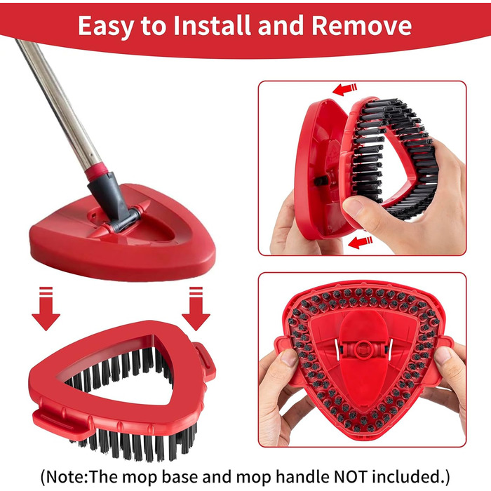 Змінна насадка для швабри O Cedar EasyWring Spin Mop, мікрофібра, трикутна з жорсткою щетиною, для ванної, кухні, басейну, скла та плитки, 2 шт.