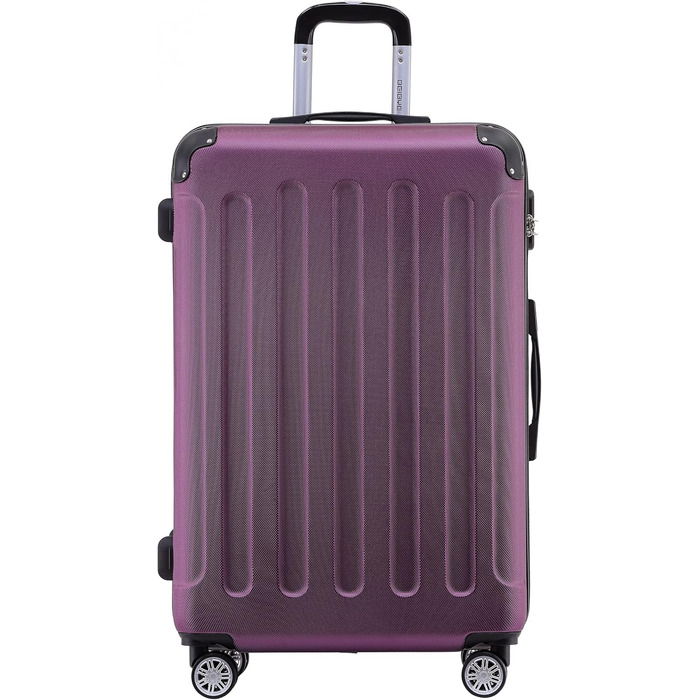 Чохол-валіза Beibye з кодовим замком, 4 колеса (чорний, фіолетовий, 66 см)