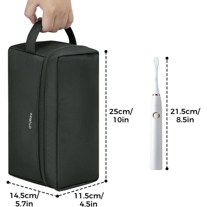 Чоловіча дорожня косметичка ECOHUB Kuturbeute, водонепроникна, з відділенням для мокрого/сухого, армійного кольору (L)