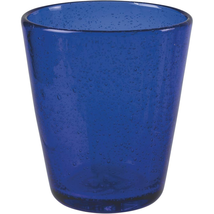 Villa d'Este Home Tivoli Cancun/Marea Set of 6 Water Glasses, 330 ml, made of hand-blown glass, with shades of blue