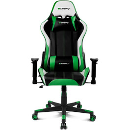 Ігрове крісло Drift DR175GREEN, екошкіра, 2D підлокітники, клас 4, чорний/зелений