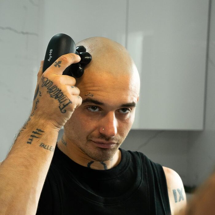 Електричний голкострум для голих голів чоловічий Shav Crowner, голкострум для голови, апарат для гоління голови вологою та сухою, чоловічий голкострум