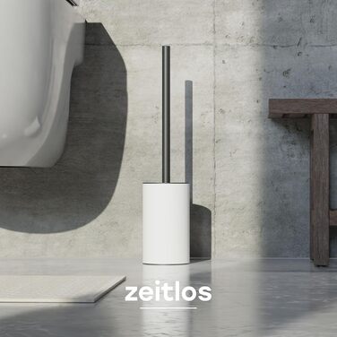 Силіконова щітка для унітазу SAVEGA з нержавіючої сталі з підставкою - гігієнічна щітка з бризковим захистом